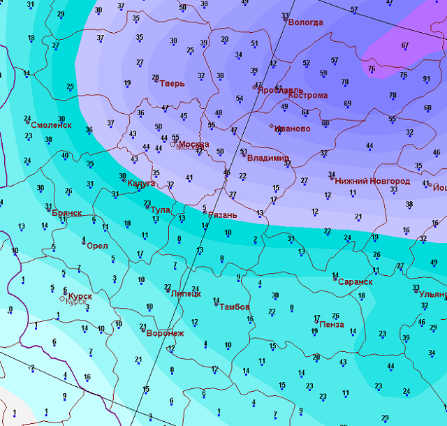Погода в покрове владимирской области карта осадков