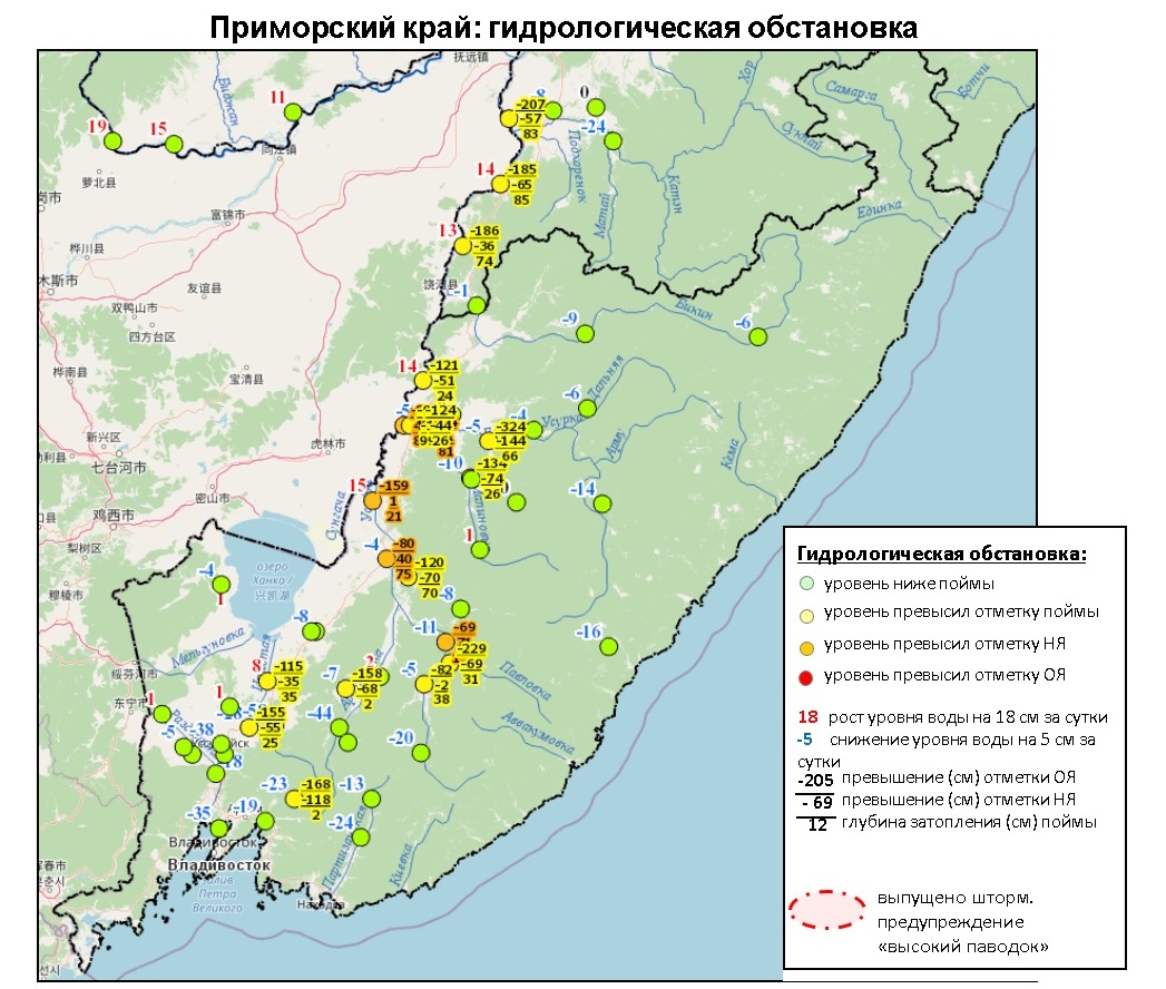 Карта горных рек приморского края