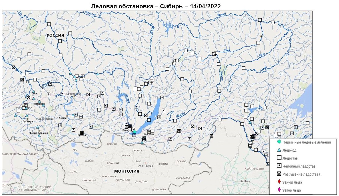 Гидрологическая карта россии